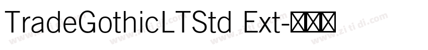 TradeGothicLTStd Ext字体转换